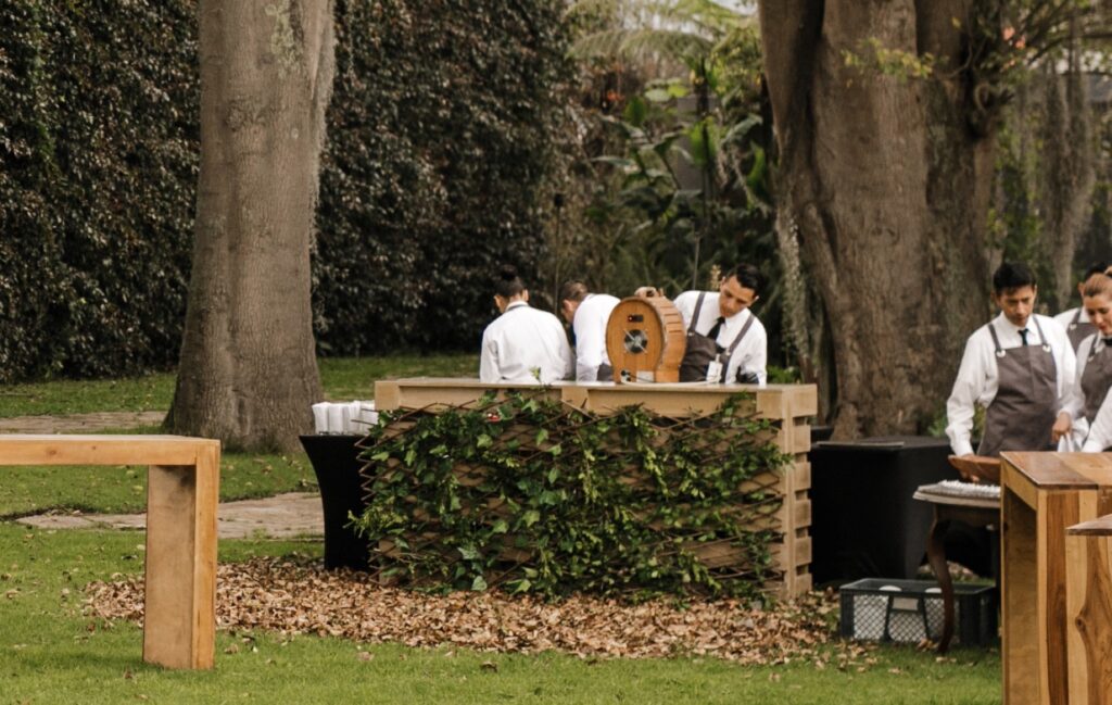 barra de bar al aire libre, barra rustica